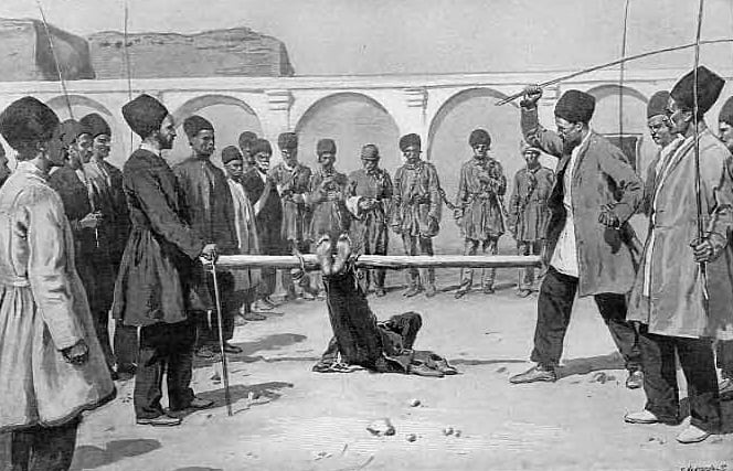 The Bastinado Criminal Punishment Persia Frank Dadd 1905Falaka Nedir