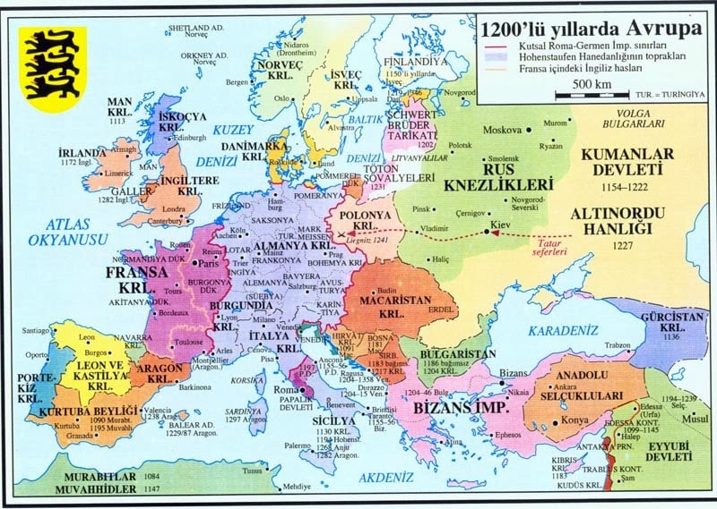 Ortaçağ Avrupa Haritası
