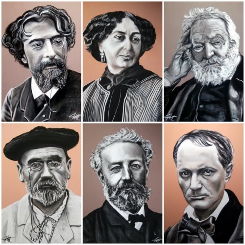 Alphonse DAUDET, Charles BAUDELAIRE, Victor HUGO, Emile ZOLA, Georges SAND et Jules VERNE. (La litterature francaise)