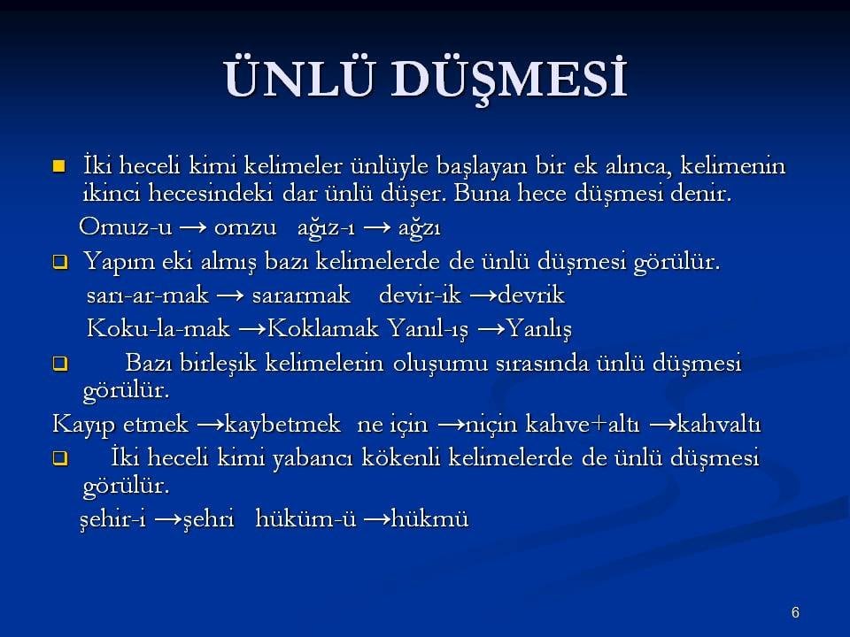 unlu dusmesi ornekleri nedir