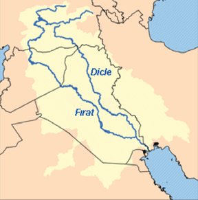 Fırat Nehiri Haritası